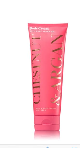 Bath And Body Works Chestnut And Argan Body Cream With Pure Argan Oil 8 Ounces