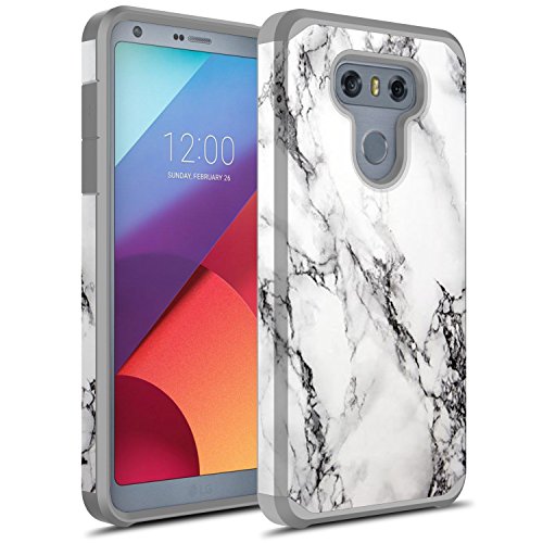 Lg g6 case, rosebono hybrid dual layer shockproof hard …