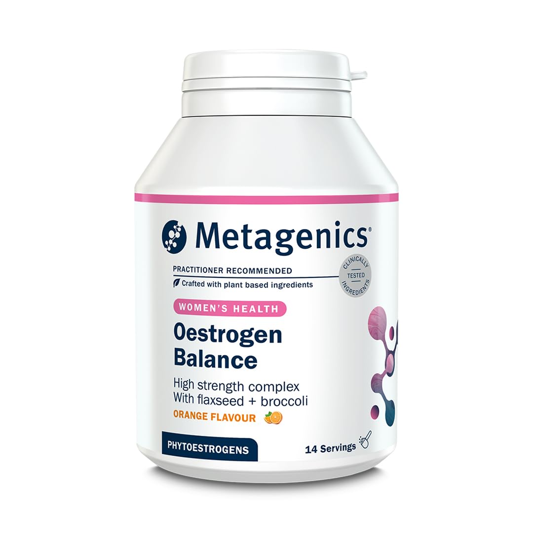 Metagenics Oestrogen Balance - with Vitamin C, Vitamin D, Vitamin B6, & Flaxseed Extract - Womens Health - for Normal Hormonal Activity & Immune Support - Orange Flavour Powder - 14 Servings