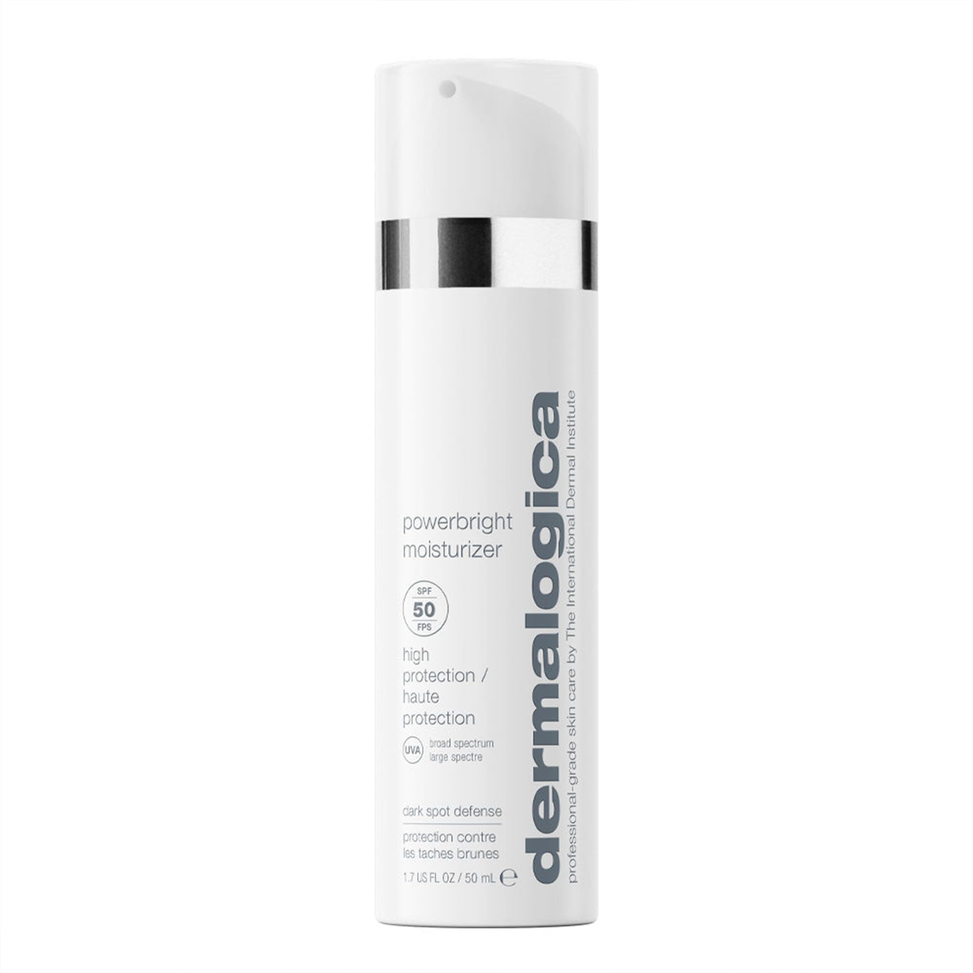 Dermalogica PowerBright Moisturiser SPF50 - Shields Against Dark Spots, Daily Moisturising with Safflower Oil & Licorice Root Extract for Even Skin Tone, Luminosity Boost, for All Skin Types, 50ml