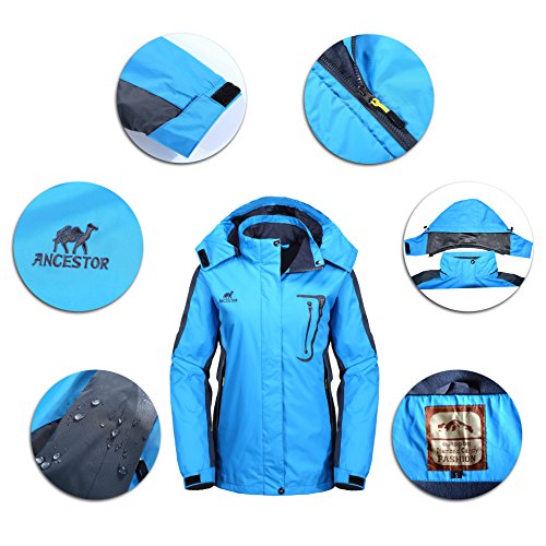 image for Waterproof Hooded Jacket Women - Diamond Candy Casual Jackets Windproo