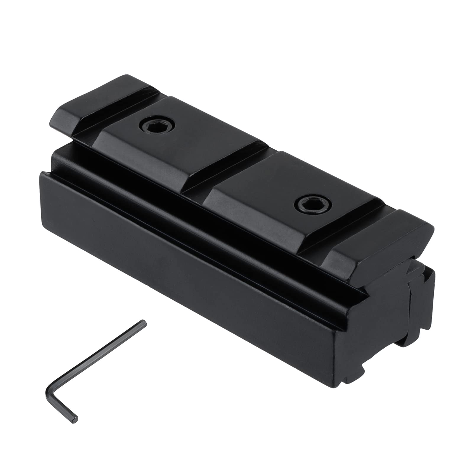 ToopMount 11mm Tri-Mount Dovetail Riser Mount, Rifle Rail Tactical Scope Riser Rail Base Aluminum, 11mm to 20mm Removable Top Rail Mount Adapter for 20 mm or 11 mm Accessories