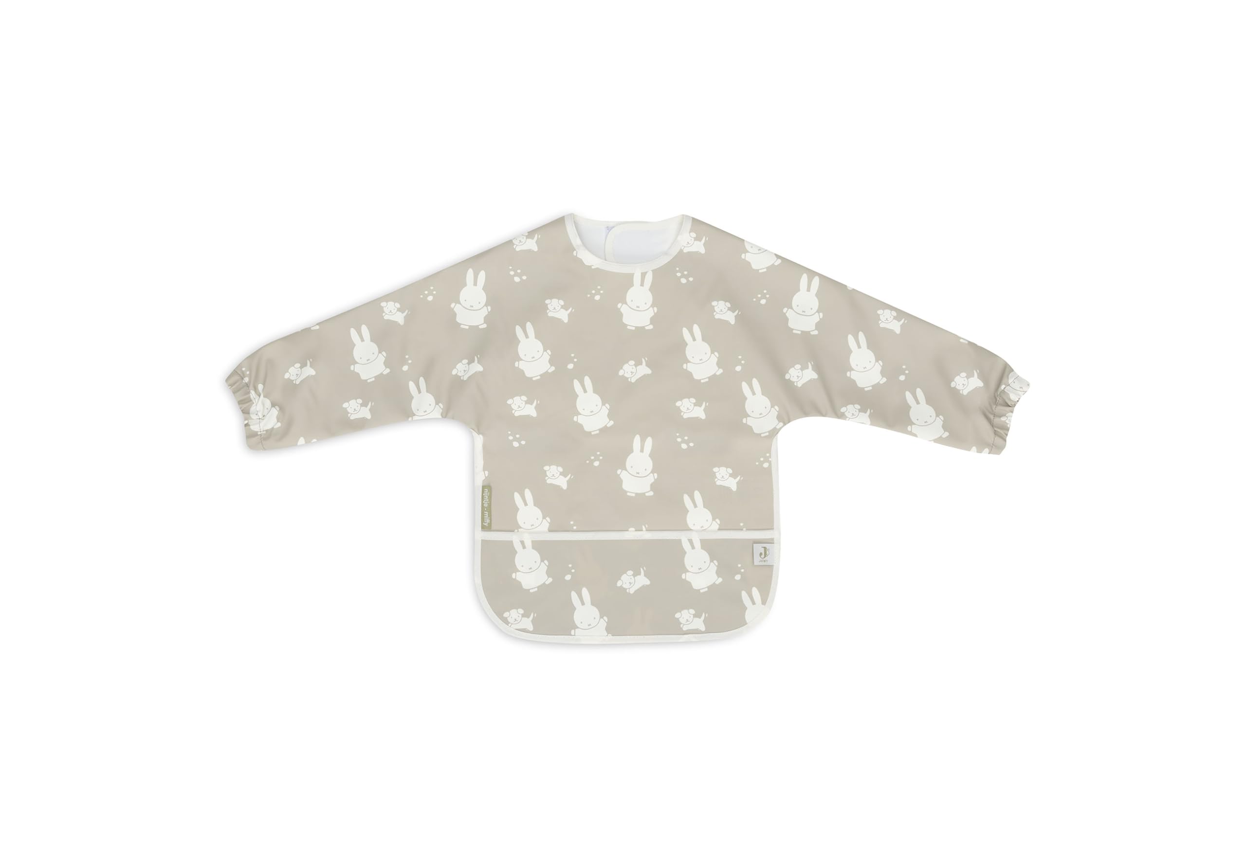 Jollein 029-869-67091 Waterproof Bib with Sleeves - Miffy & Snuffy Olive