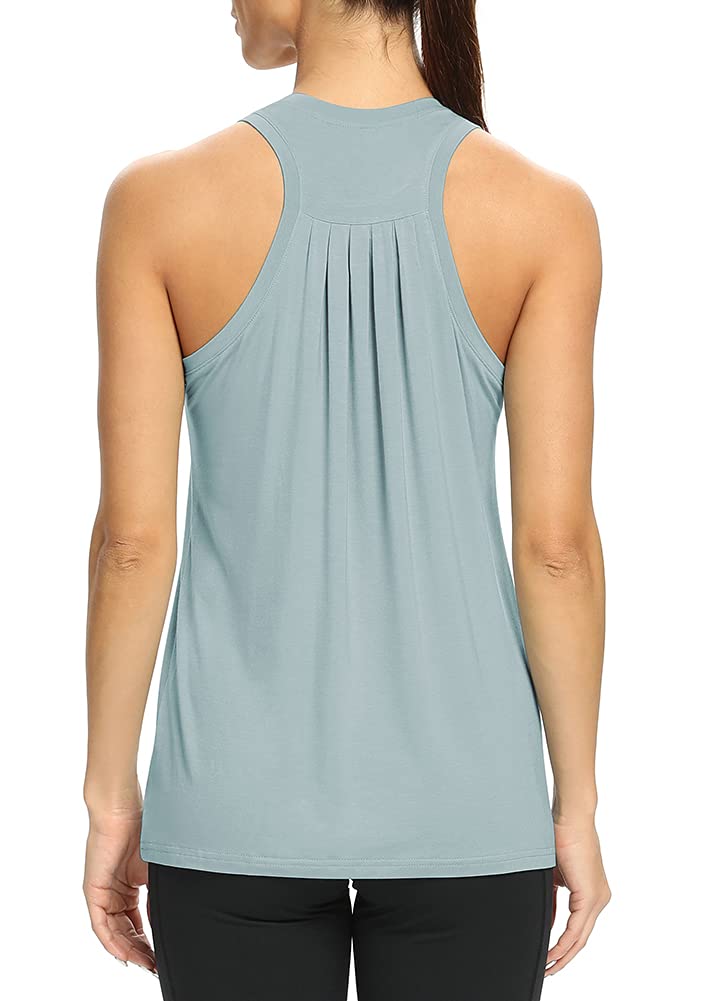Mippo Workout Tops Flowy Athletic Yoga Shirt Muscle Racerback Tank Top for Women