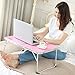 Laptop Table for Bed, Superjare Portable Outdoor Camping Table, Breakfast Serving Bed Tray with Legs – Pinkthumb 1