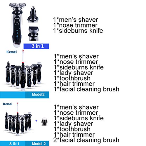 7 In 1 3D Electric Shaver Trimmer Rechargeable Razor Shaving Machine Barbeador Face Care model2 10in1