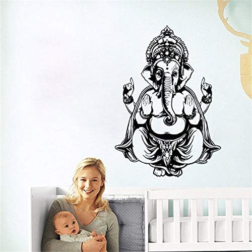 haotong11 Ganesh Idol Yoga Buddha Mandala Ganesha Wall Sticker Living Room Decoration Sticker 57 * 82cm