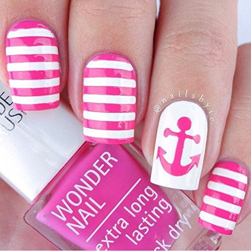 Striping Stencils Nail Vinyls By Twinkled T - 1 Sheet of 16 Stencils