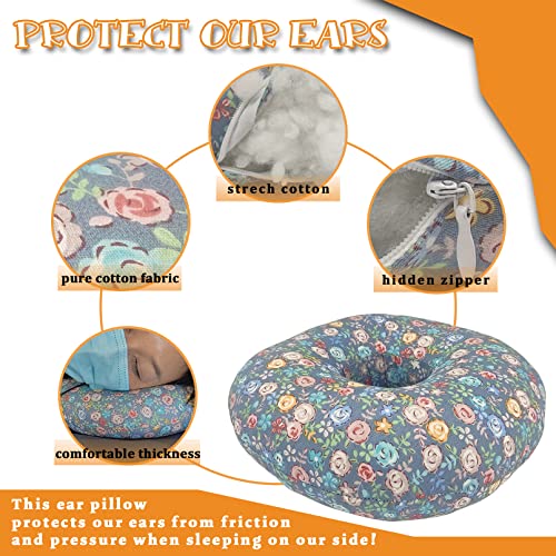 Zuobloe Ear Piercing Pillow for Side Sleepers Donut Pillow for Ear Pain