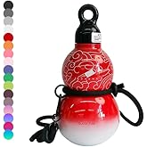 JZSMY Gradient Gourd Water Bottle with Strap, 580ml Portable Sport Water Bottle, 316 Stainless Steel Cup for Hot & Cold Drinks Drop Proof Leak Proof Gourd Drinking Bottle for Travel (Gradient Red)