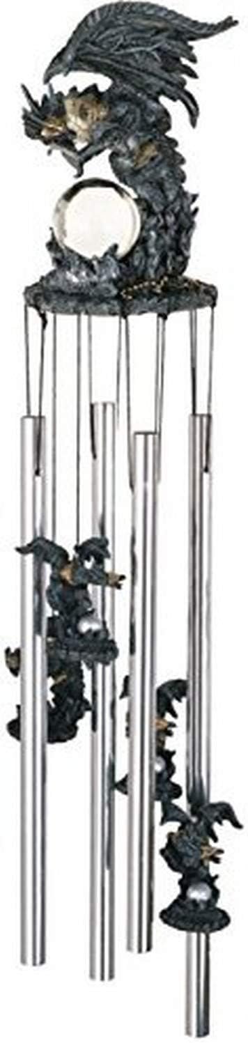 StealStreet SS-G-41010, Wind Chime Round Top Dragon Hanging Garden Porch Decor