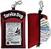 ActiveDogs Service Dog ID Card Pouch - Clip On Identification Badge Display Tag Holder & Carrier with Zippered Pocket for Small Bag Items - Made in USA, 5