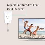 TP-Link TL- Powerline Adapter Kit 1000Mbps Gigabit Passthrough view 4