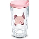 Tervis Front & Back Pig Made in USA Double Walled Insulated Tumbler Travel Cup Keeps Drinks Cold & Hot, 16oz, Classic