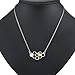 MJartoria Silver Color Bee Pendant Collar Necklace