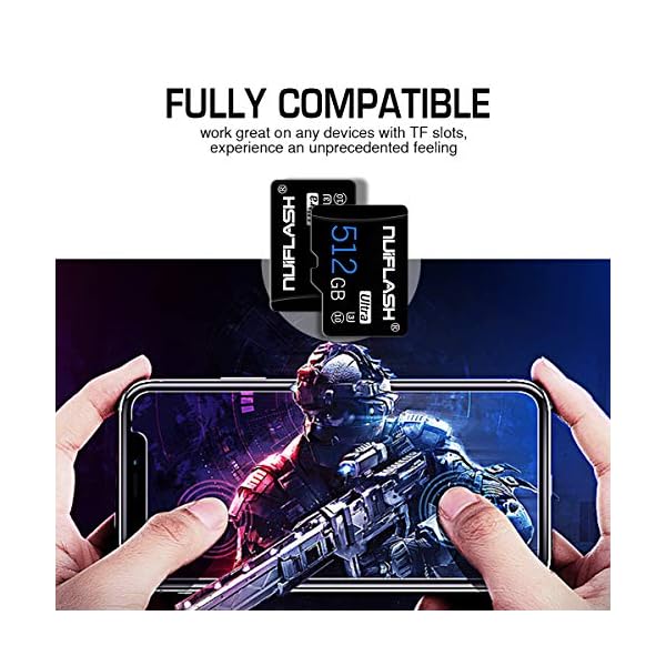 512 GB Speicherkarte mit A-Karten-Adapter, Klasse 10, TF-Karte, High-Speed-Speicherkarte für Nintendo-Switch, Handy… – Bild 4