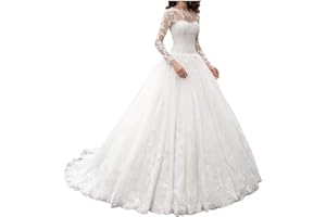 LJEUYDS Wedding Dresses for Bride 2024 Boho Beach Lace Appliques Mermaid Beaded V Neck Bridal Gown for Women with Train