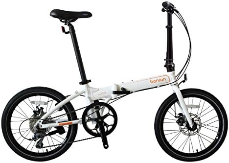 Banian 20" Alloy 9 Speed Folding Bike Disc Brake ,White