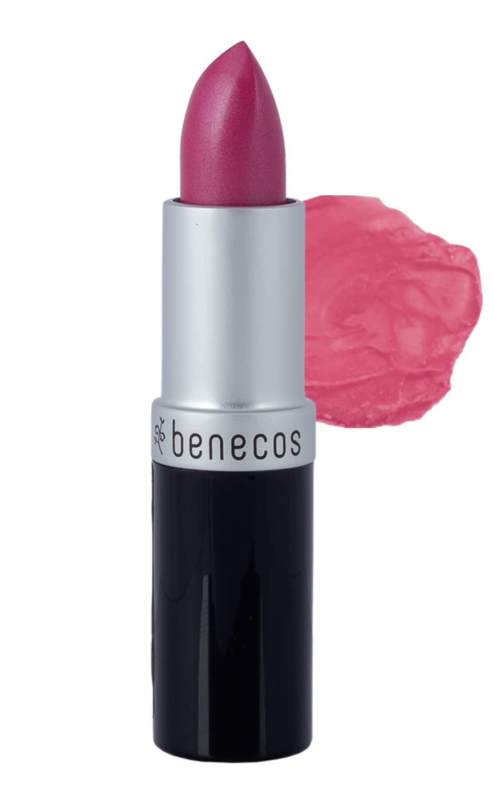 Benecos - Natural Cosmetics - Lipstick - Shimmering - with Organic Jojoba Oil & Organic Beeswax - Hot Pink - 4,5 g