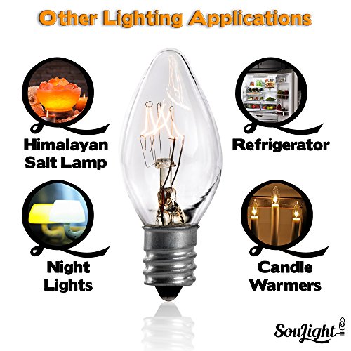 Salt Rock Lamp Bulb 10 Pack + 2 Free 15 Watt Replacement Bulbs for Himalayan Salt Lamps