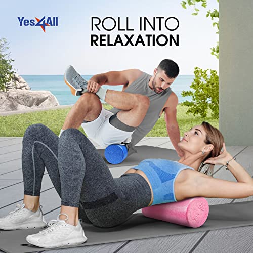 Yes4All EPP Exercise Foam Roller – Extra Firm High Density Foam Roller – Best for Flexibility and Rehab Exercises (18 inch, Black)