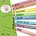 Terra Products 200 Pack Biodegradable Paper 8 Colors Rainbow Chevron for Juices, Shakes, Smoothies, Party Supplies Decorations Drinking Straws
