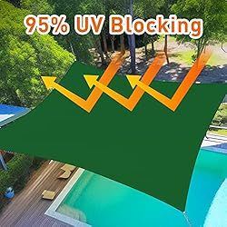 Artpuch Sun Shade Sail Canopy 8'x10' Dark Green
