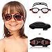 SWIM ELITE Kids Goggles for Swimming with Fun Car Hard Case for Kids & Toddlers Age 2-8 Years Old