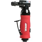 AIRCAT 6280 .75 HP Angle Die Grinder with Spindle Lock, 18,000 RPM | Composite-Handle and Grip, Non-Stall Motor with Top-Mounted Speed Control and Erickson-Style Collet, Quiet at 79 dBA