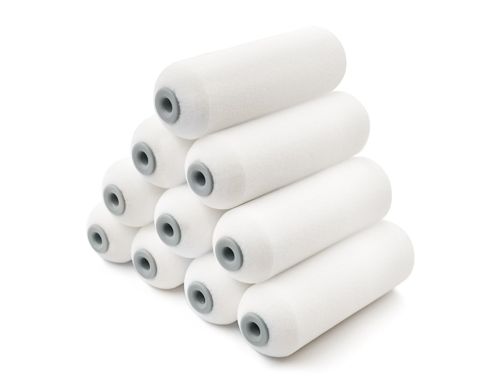 ROLLINGDOG 4 Inch Mini Gloss Roller Covers - Foam Roller Cover High Density Gloss Coatings on Smooth Surfaces(Pack of 10)