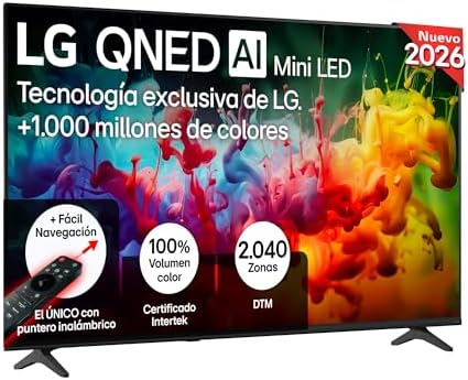 65QNED70B6C - QNED MiniLED AI 65" 4K Smart TV Sem Reflexos 94%, 2026