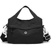 Nylon Crossbody Bags Women Top-Handle Nylon Purse Bowler Shoulder Tote Bag | Multi Layers,Lightweight,with Zipper,Adjustable Shoulder Strap,Nylon Crossbody Tote Satchel for Travel Commute Daily