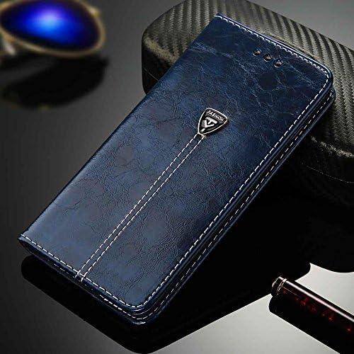 Aimartz(TM) Luxury Flip Leather Phone Case For iPhone 7 4 4s 5 5s SE 6 6 Plus Wallet Card Slots Flip Cases Cover For iPhone7 Plus [Blue For iphone 6 6s Plus]