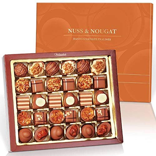 Pralinenbote - 30 Nuss & Nougat Pralinen, handgefertigt von deutschen Chocolatiers, das Pralinen Geschenk ohne Alkohol
