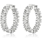 Fanearincy HoopEarrings for Women, Gold Plated Colorful Hypoallergenic Cute Water droplet Cubic Zirconia Huggie Earring Gifts for Girls