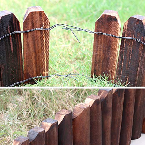 Pillows-RJF Gartenzaun, Dekorativ Pflanze Beeteinfassung Hölzernes Gartenabgrenzung Abnehmbar Holzzaun für Weiden Balkon… – Bild 3