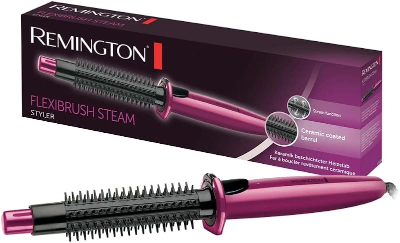 Remington Flexibrush Steam Hair Styler CB4N Ceramic Coating 60 Sec Heat Up