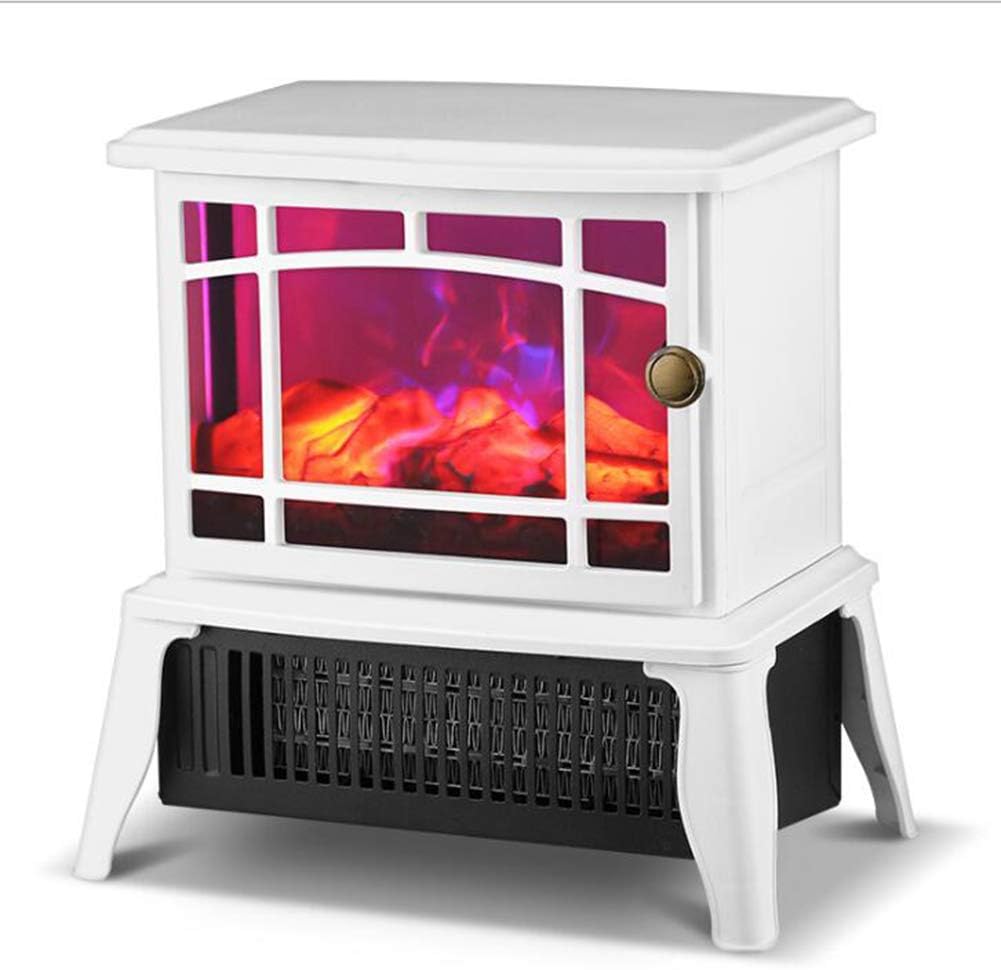 Dongbin Fireplace stove heater portable electric stove vintage wood burning flame effect fireplace home heating, 1500W white