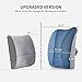 Jiaao Large Memory Foam Lumbar Support Pillow - Orthopedic Design for Relieves Lower Back Pain, Back Cushion for Office Chairs & Car, Breathable Cover, Adjustable Strap