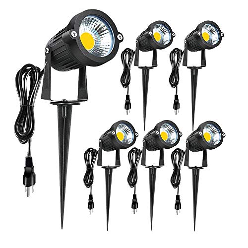 5W Outdoor LED Landscape Lights, 120V AC LED Spotlights with Metal