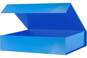 JINGUAN Gift Box Dark Blue 11x7.8x2.3 Inches, Gift Box with Magnetic Closure, Shirt Gift Box, Gift Box with Lid for Present, Magnetic Gift Box for Wrapping Gift