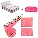 VIOLET JEWELLERY BDSM Bondage Wrist Thigh Leg Restraint System Hand & Ankle Cuff Bed Restraints Kit With Eye Mask