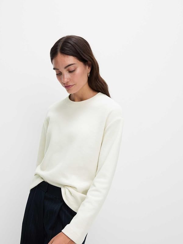 Sweatshirt Regular Fit Elfenbein 40