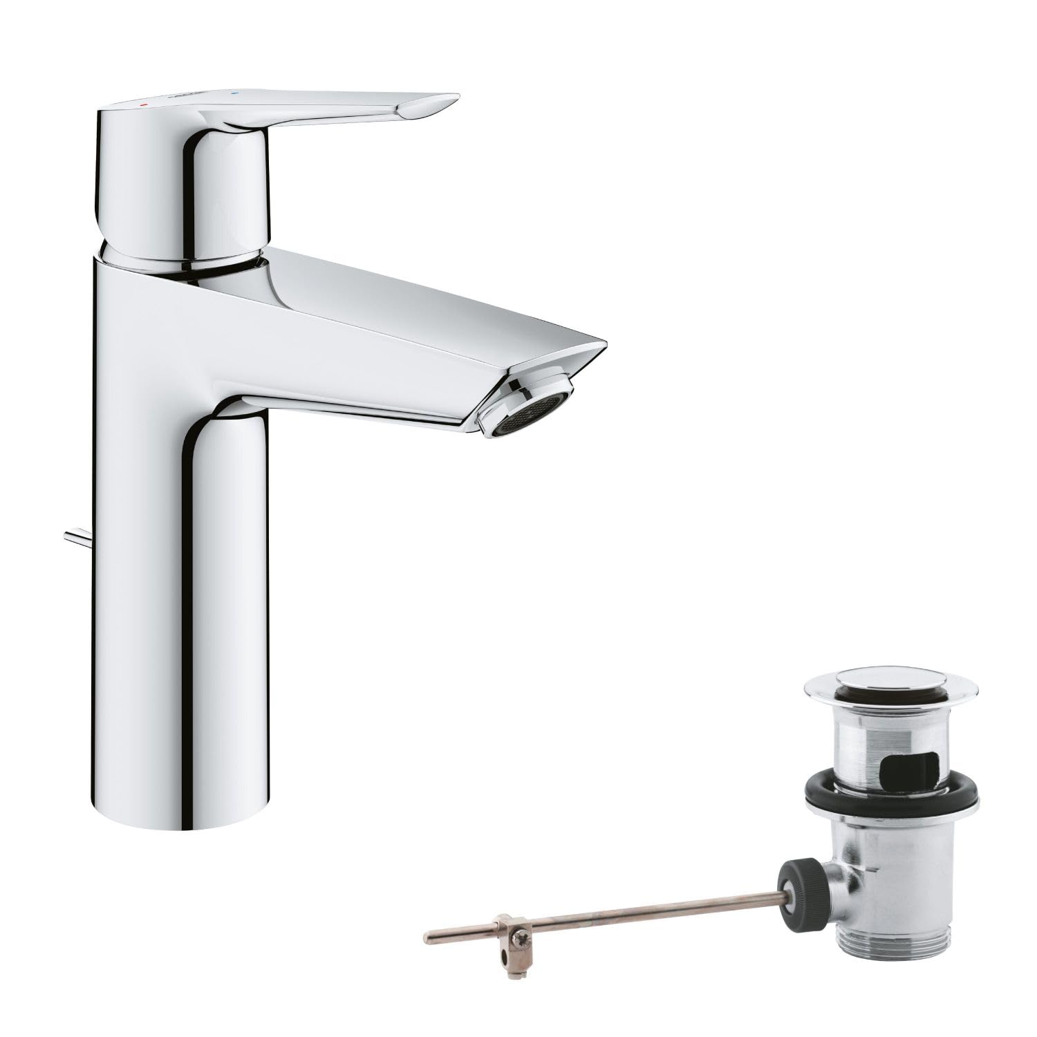 GROHE Start 23552002 Single-Lever Washbasin Mixer Tap M Size Energy-Saving Function Cold Middle Position Chrome — image 1
