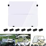 AW Fold Down Golf Cart Windshield Impact Resistant Acrylic Split Windshield Compatible with Club Car DS 1982-2000
