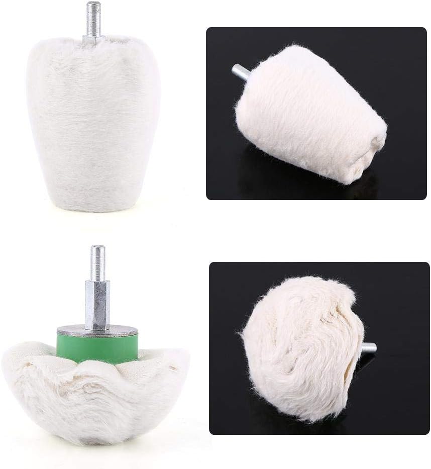 4pcs Cotton Polishing Pad Wheel, Cotton Polishing Buffing Mop Wheel Buffing Pads for Automobile Motorcycle - Image 5