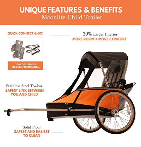 WIKE WDOTRAOG Moonlite Bicycle Trailer