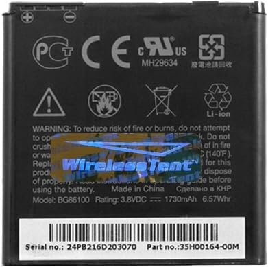 Replacement Generic Battery for HTC Evo 3D PG86100, HTC Amaze 4G, EVO V 4G (BG86100)