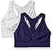 Hanes Women's Ultimate Comfy Support Wirefree 2 Pack, Silver Shadow Heather/Anchor Navy, 2X