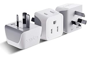 Ceptics Canada to Australia, China Travel Adapter (Type I) - Dual Input - Ultra Compact - Charge your Cell Phone, Laptops, Ta